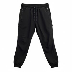 Avalanche Wm Outdoor Supply Black Cargo Jogger Pant Large Zip Pockets Drawstring